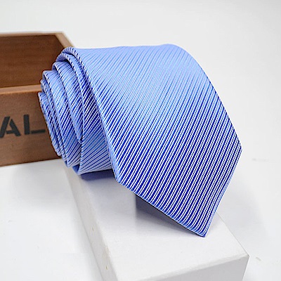 拉福 領帶窄版領帶8cm防水領帶拉鍊領帶(天藍)