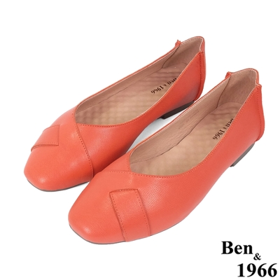 Ben&1966高級植鞣羊皮氣質舒適包鞋-西瓜紅(236103)
