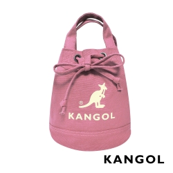 福利品 KANGOL 韓版玩色系列-帆布斜背水桶包-粉紅