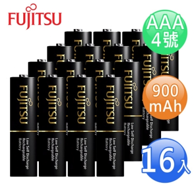 FUJITSU富士通 AAA4號高容量低自放900mAh充電電池(16入)