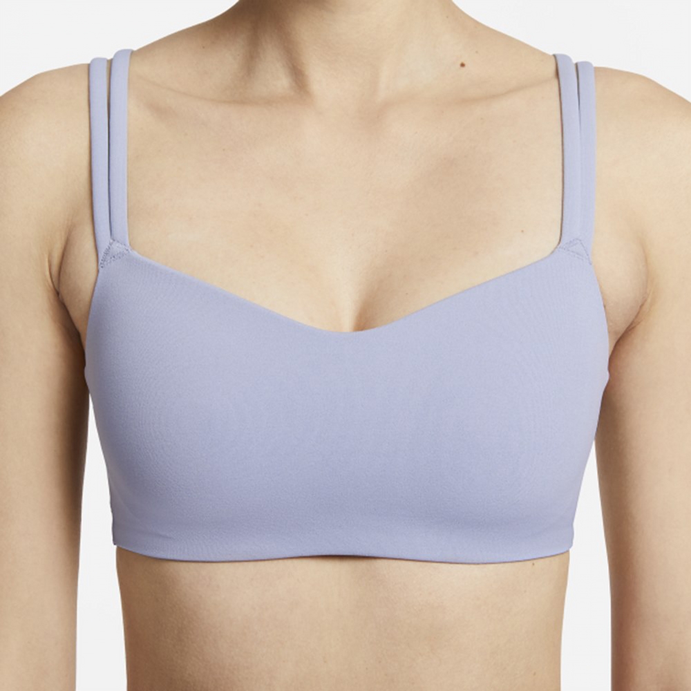 NIKE 運動內衣女款輕度支撐AS W NK DF ALATE TRACE BRA 藍DO6609-519