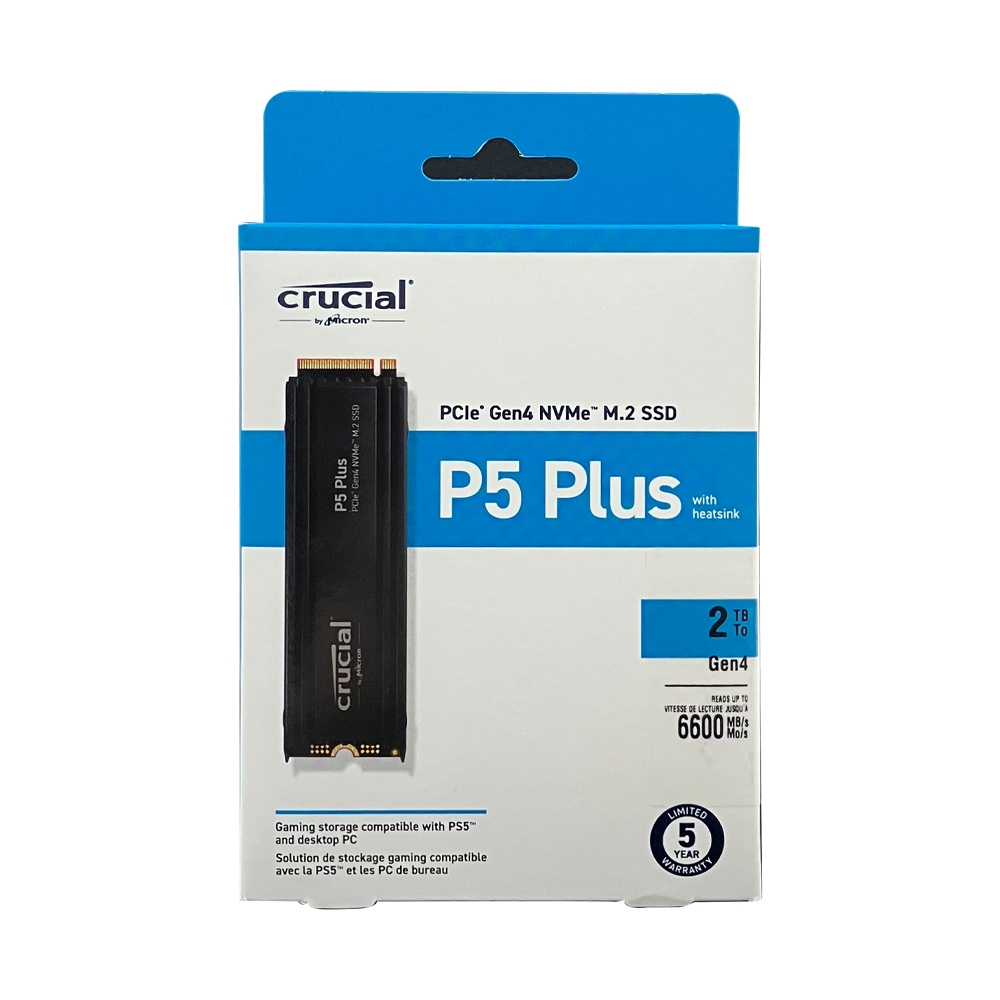 Micron Crucial P5 Plus 2TB (PCIe M.2 含原廠散熱片) SSD