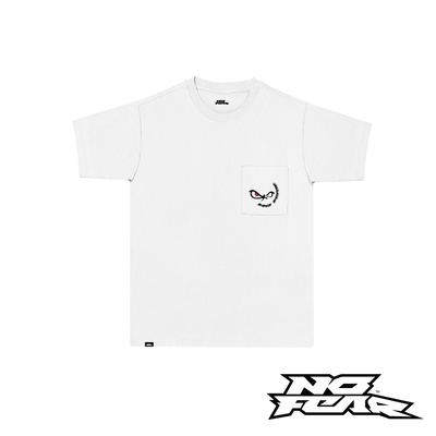 【NO FEAR】 LIBER系列-口袋塗鴉LOGO短袖T恤-白色 NF011-35