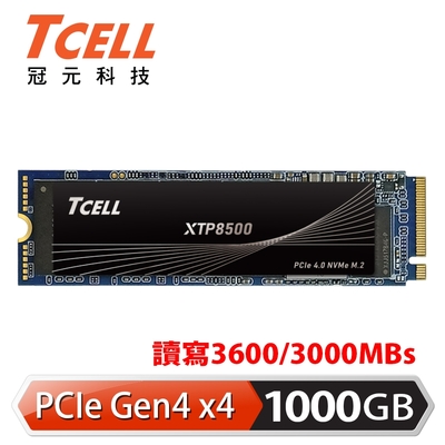 TCELL 冠元 XTP8500 1000GB NVMe M.2 2280 PCIe Gen 4x4 固態硬碟