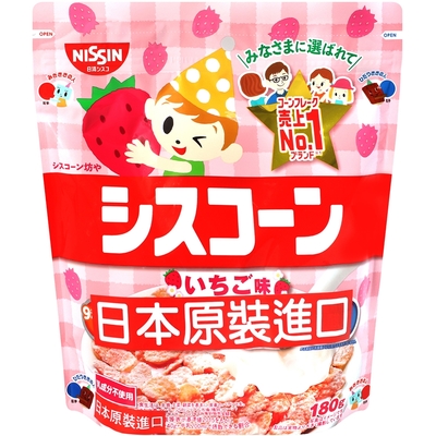 日清NISSIN BIG早餐玉米片-草莓風味 180g