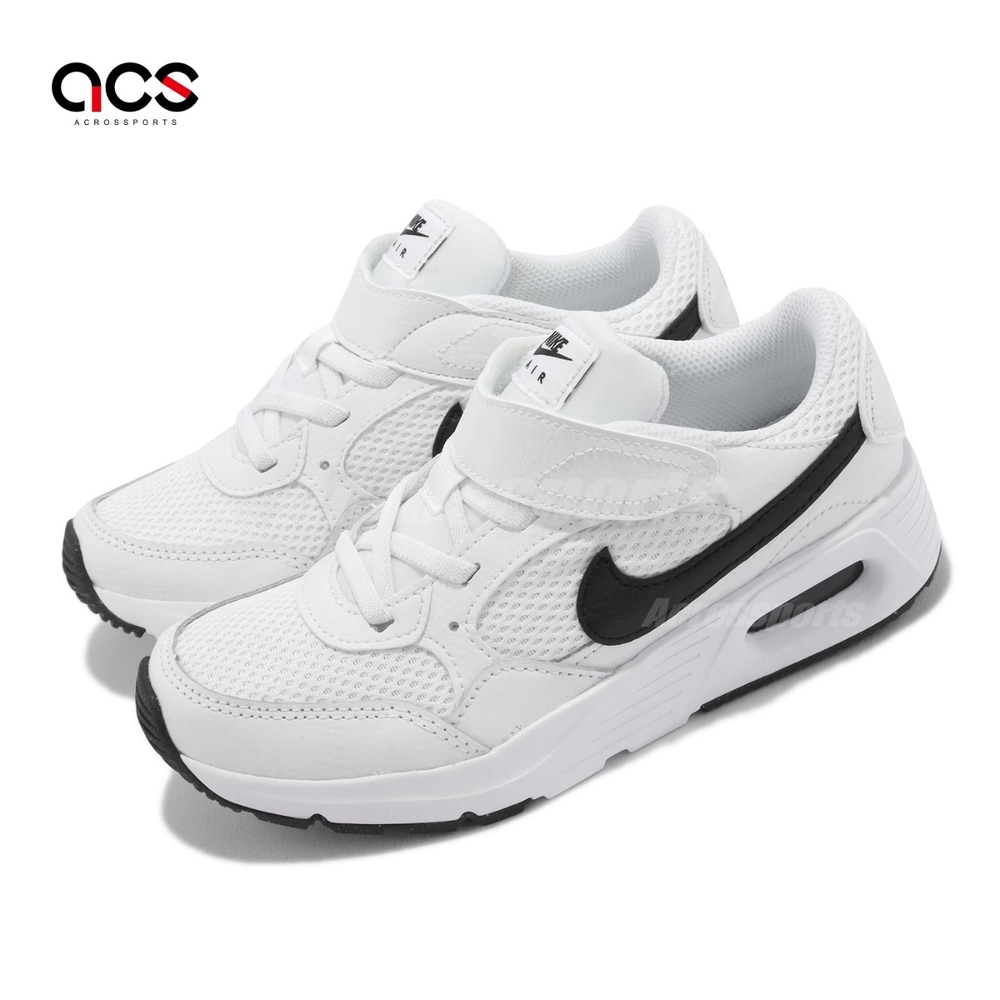 Nike 休閒鞋 Air Max SC PSV 中童 童鞋 白 經典 皮革 魔鬼氈 氣墊 CZ5356-102