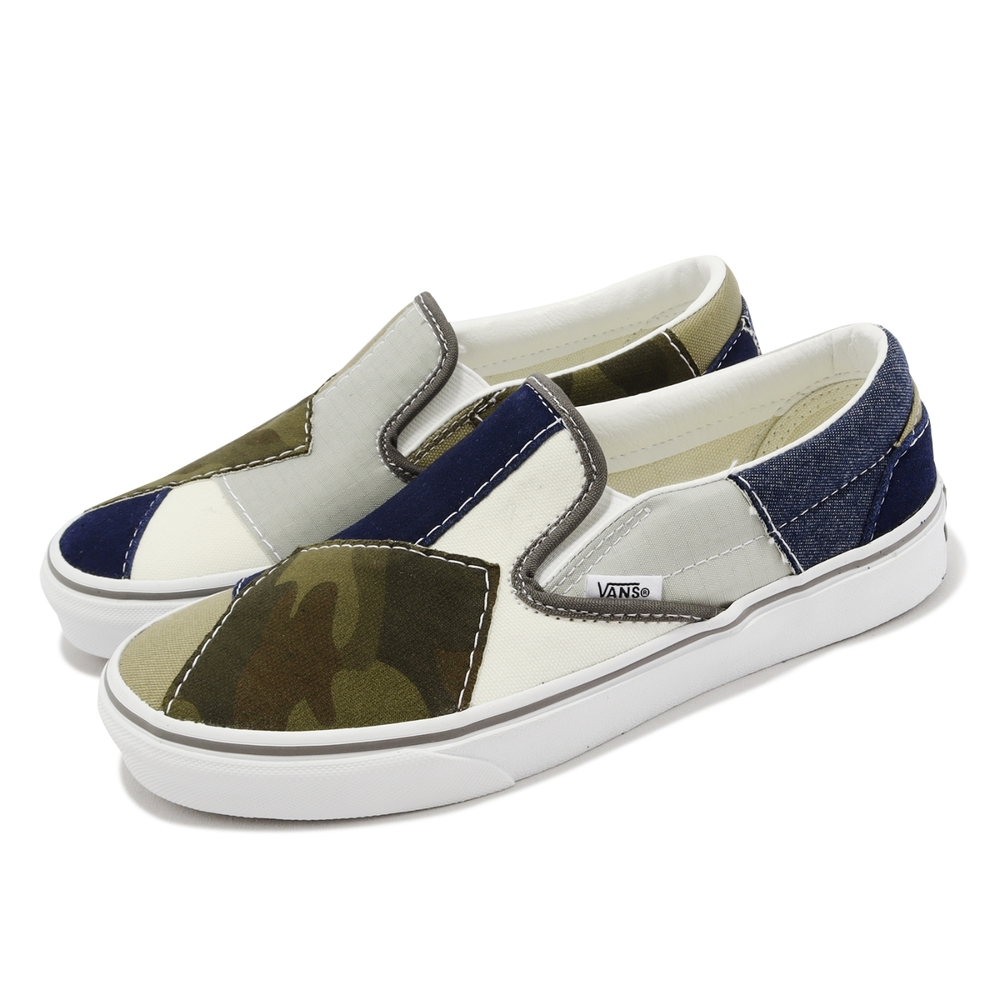 Vans 懶人鞋 Classic Slip-On Patchwork 男鞋 女鞋 拼布 迷彩 牛仔 單寧 VN0000SHCMA