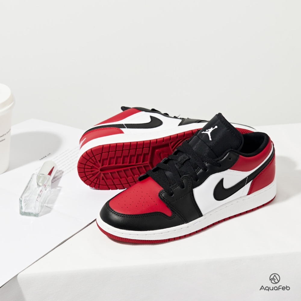 Nike Air Jordan 1 Low Bred Toe GS 女鞋童鞋黑白紅色籃球休閒鞋553560