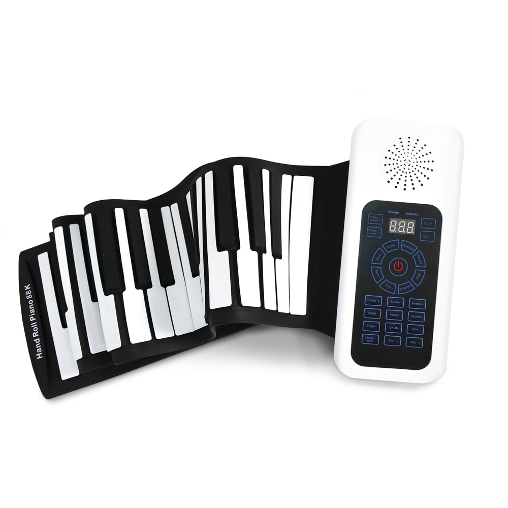 【山野樂器】88鍵手捲鋼琴(進階版) (軟式手卷電子琴/USB充電式/加厚琴鍵)