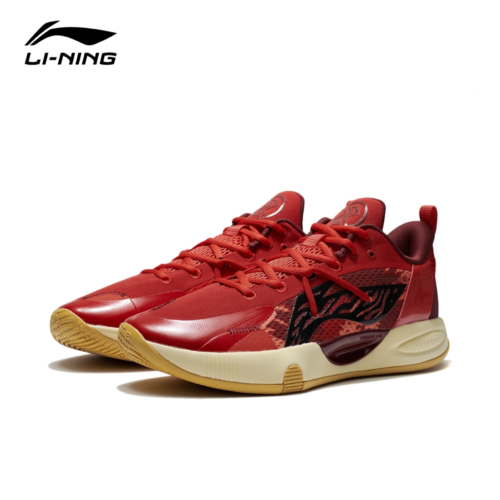 LI-NING 李寧 閃擊8VIII男子支撐穩定籃球鞋 赤焰紅/深栗紅 ABPS003-5