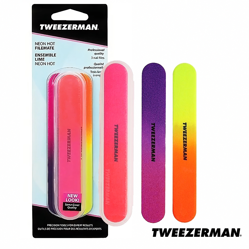 Tweezerman 專業絢彩指甲銼3入組