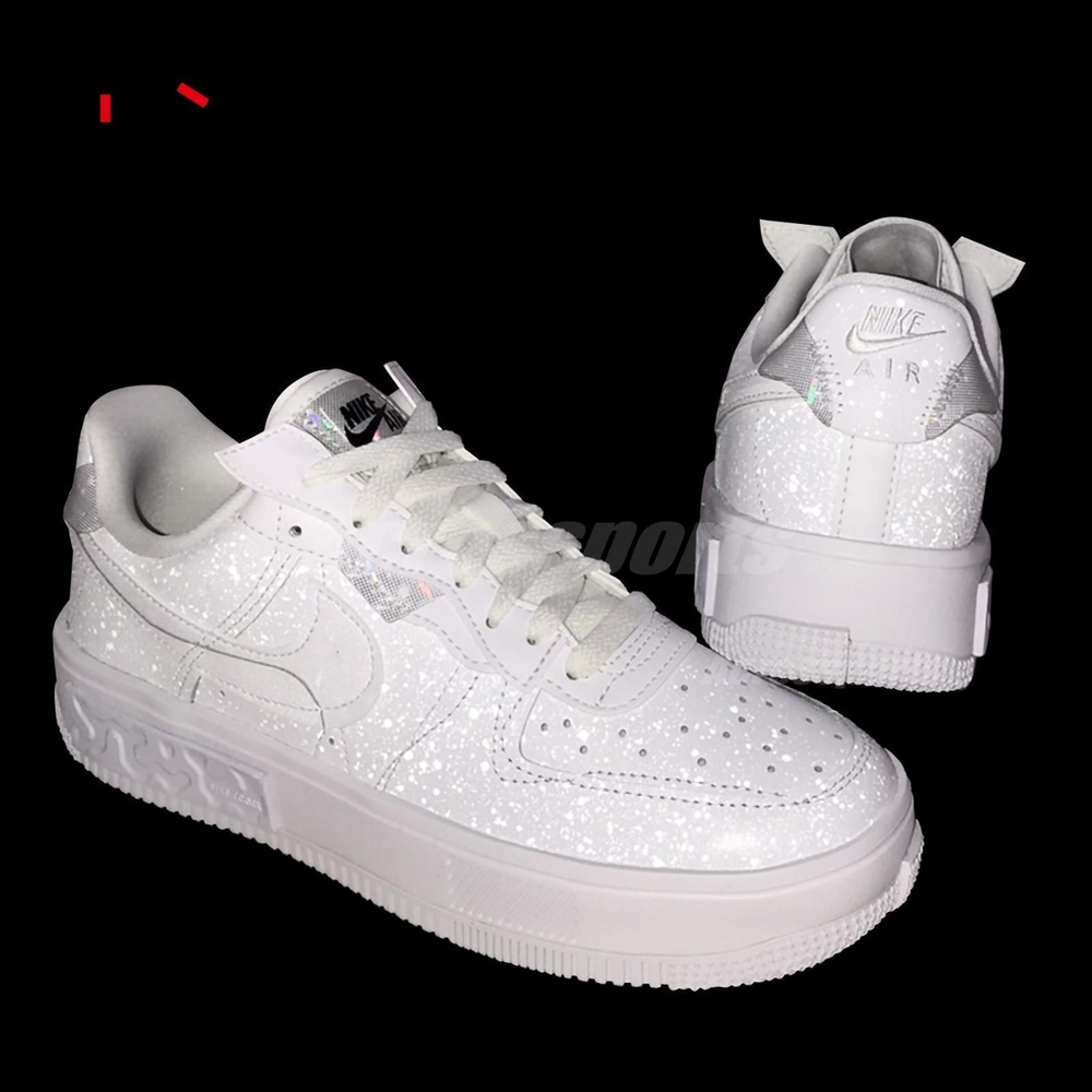 Nike 休閒鞋Air Force 1 Fontanka 女鞋React緩震皮革拼接穿搭