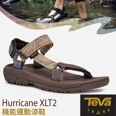 【TEVA】抗菌 男 Hurricane XLT2 可調式 耐磨運動織帶涼鞋(含鞋袋).溯溪鞋.海灘鞋_1019234 BBWM 無邊界多彩