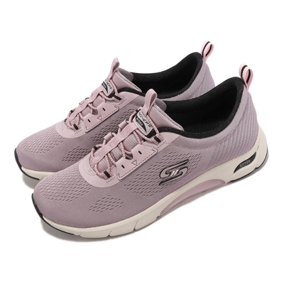 Skechers 休閒鞋 Skech-Air Arch Fit-Mellow 女鞋 紫 套入式 彈力鞋帶 避震 104254PRBK