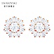 SWAROVSKI 施華洛世奇 Sunshine 玫金色溫暖太陽白鑽穿孔耳環 product thumbnail 1