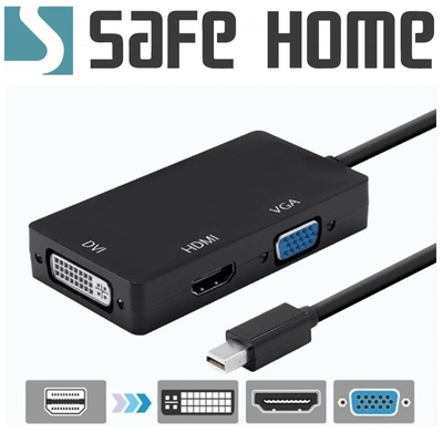 MINI DP 轉 HDMI+VGA+DVI 三合一線 19CM長 CA5001