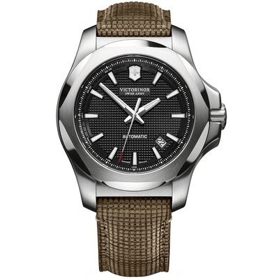 VICTORINOX瑞士維氏 I.N.O.X. 天然木機械腕錶-黑 43mm / VISA-241836