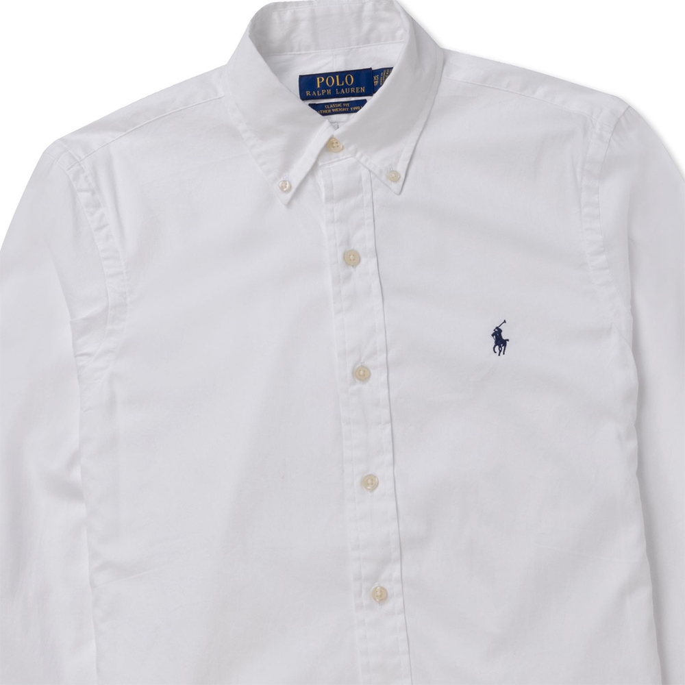 Polo Ralph Lauren RL 熱銷刺繡小馬長袖襯衫(CLASSIC FIT)-白色| 襯衫