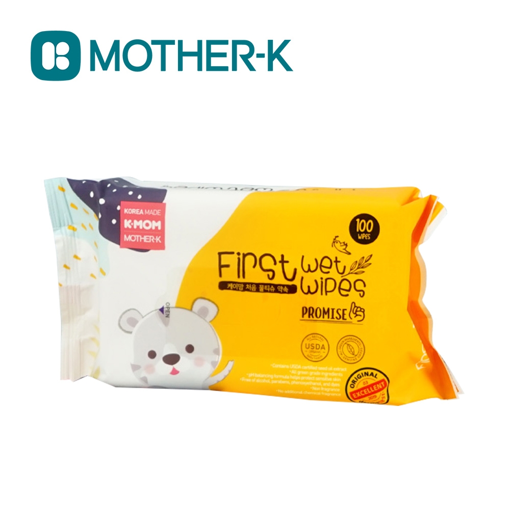 MOTHER-K 韓國 自然純淨嬰幼兒濕紙巾-基本款100抽