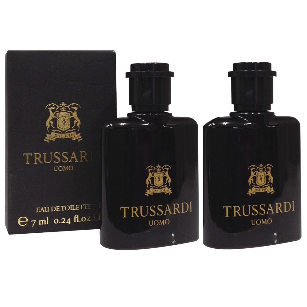 TRUSSARDI UOMO 貴族犬(黑狗)男性迷你淡香水 小香 7ml (2入)