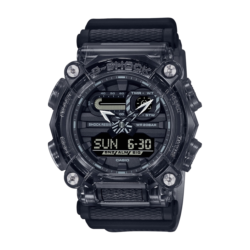 CASIO卡西歐 G-SHOCK 半透明 酷灰透 工業風格 GA-900SKE-8A_49.5mm