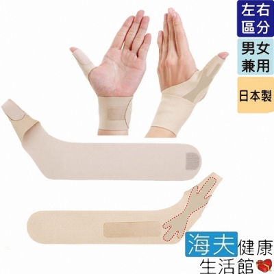 百力肢體裝具 未滅菌 海夫健康生活館 ALPHAX NEW醫護拇指護腕固定帶 1入 日本製_膚色
