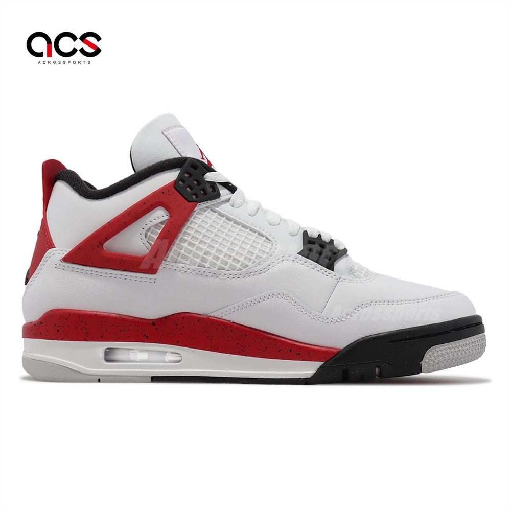 Nike Air Jordan 4 Retro 男鞋白紅黑紅水泥4代休閒鞋DH6927-161 | 休閒