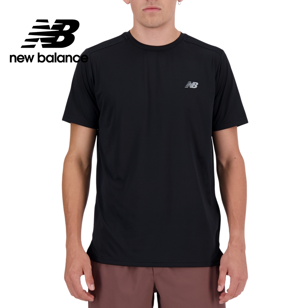 【New Balance】 輕量透氣短袖上衣_男性_黑色_MT41222BK