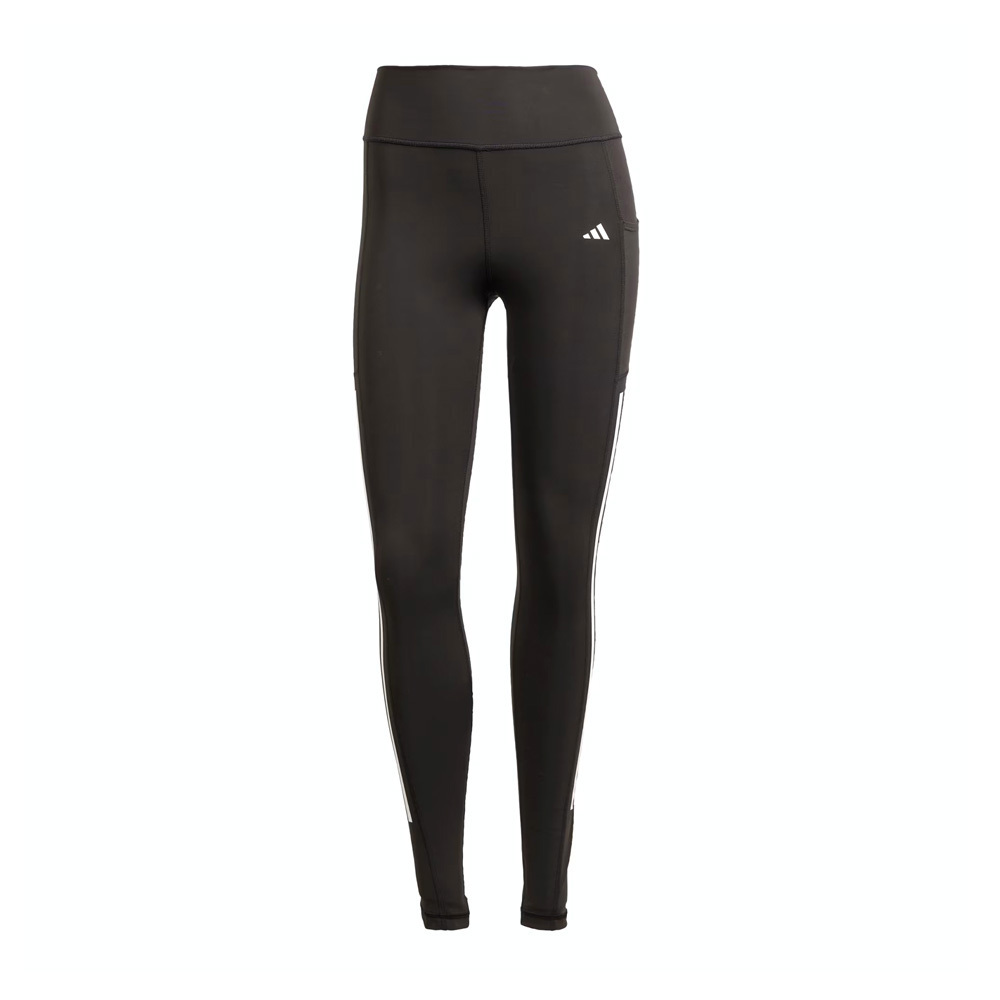 Adidas OPT 3S 1/1 L [IT9105] 女 緊身褲 運動 健身 重訓 深蹲 高腰 吸濕排汗 口袋 黑白