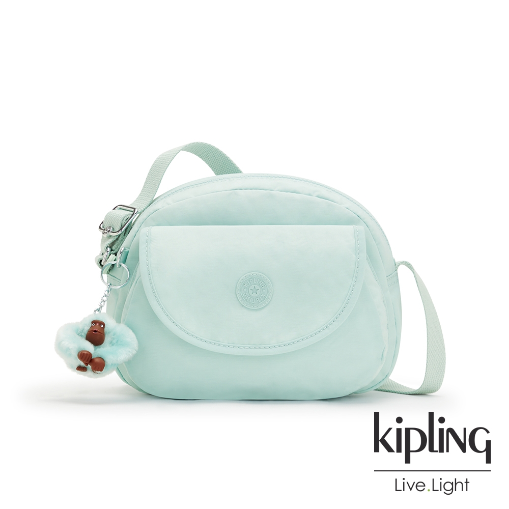 Kipling 神秘薄荷藍翻蓋側背小包-STELMA