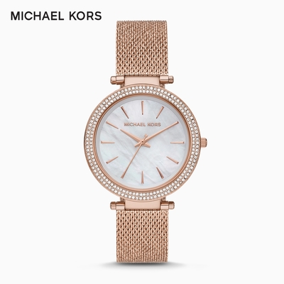 Michael Kors Darci 玫瑰晶鑽女錶 不鏽鋼米蘭錶帶 39mm MK4519