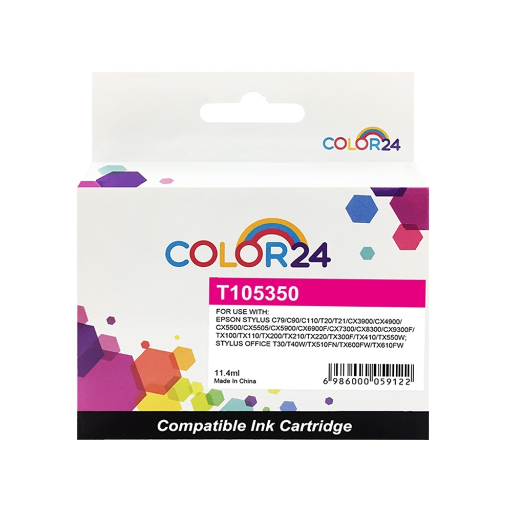 【Color24】for Epson NO.73N T105350 紅色相容墨水匣/適用 Stylus C79/C90/C110/T20/T21/CX3900/CX4900/CX5500/CX5505