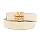 TORY BURCH ELEANOR小牛皮雙T大LOGO皮帶-奶油白 product thumbnail 1