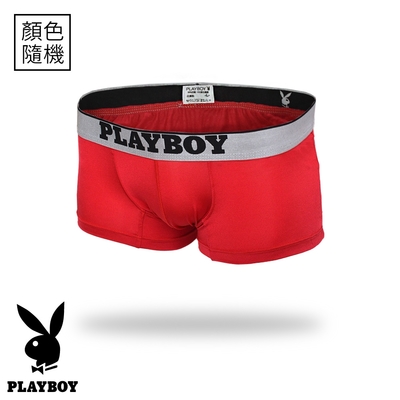 【PLAYBOY】低腰立體彈性平口褲-顏色隨機