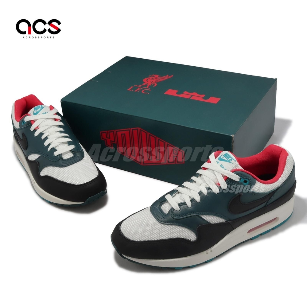 Nike x LeBron Air Max 1 Liverpool 男鞋綠白黑利物浦休閒鞋FB8914-100