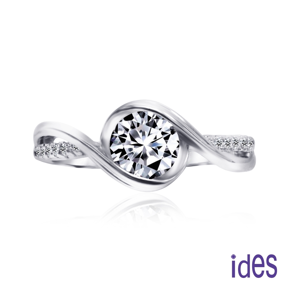 ides愛蒂思 歐美設計週年禮1.02克拉E/VS1八心八箭頂級3EX車工鑽石戒指