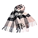 BURBERRY 經典方格紋100%喀什米爾羊毛圍巾(200X36cm)-大/煙燻玫瑰粉色 product thumbnail 1