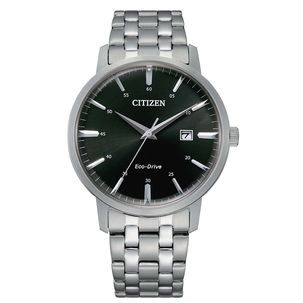 CITIZEN 星辰GENT'S 時尚光動能男錶日期顯示簡約錶40mm(BM7460-88E)黑