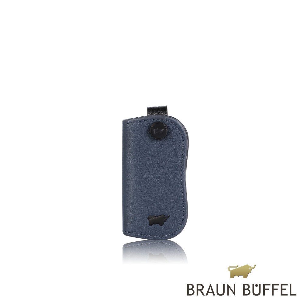 【BRAUN BUFFEL 德國小金牛】台灣總代理 雷諾瓦 鑰匙包-月海色/BF395-103-MOC