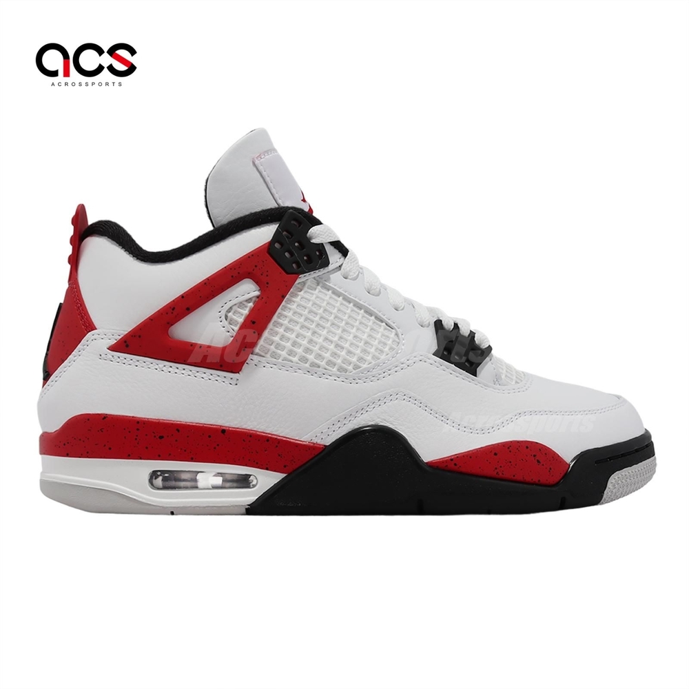 Nike Air Jordan 4 Retro 男鞋白紅黑紅水泥4代休閒鞋DH6927-161 | 休閒