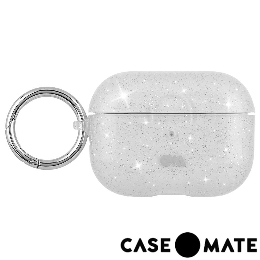 美國 CASE●MATE AirPods Pro 閃耀冰晶 - 透明 贈掛環