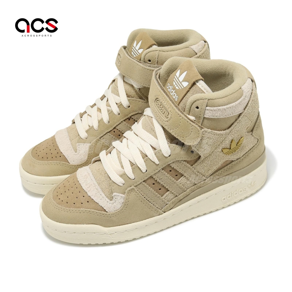 adidas 休閒鞋 Forum 84 HI W 女鞋 卡其 米白 皮革 高筒 魔鬼氈 經典 愛迪達 GZ8592