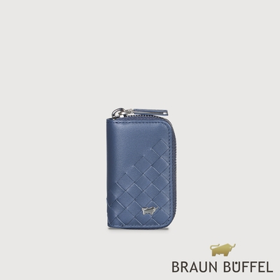 【BRAUN BUFFEL 德國小金牛】台灣總代理 墨菲斯 拉鏈鎖包-復古藍/BF524-105-VBL