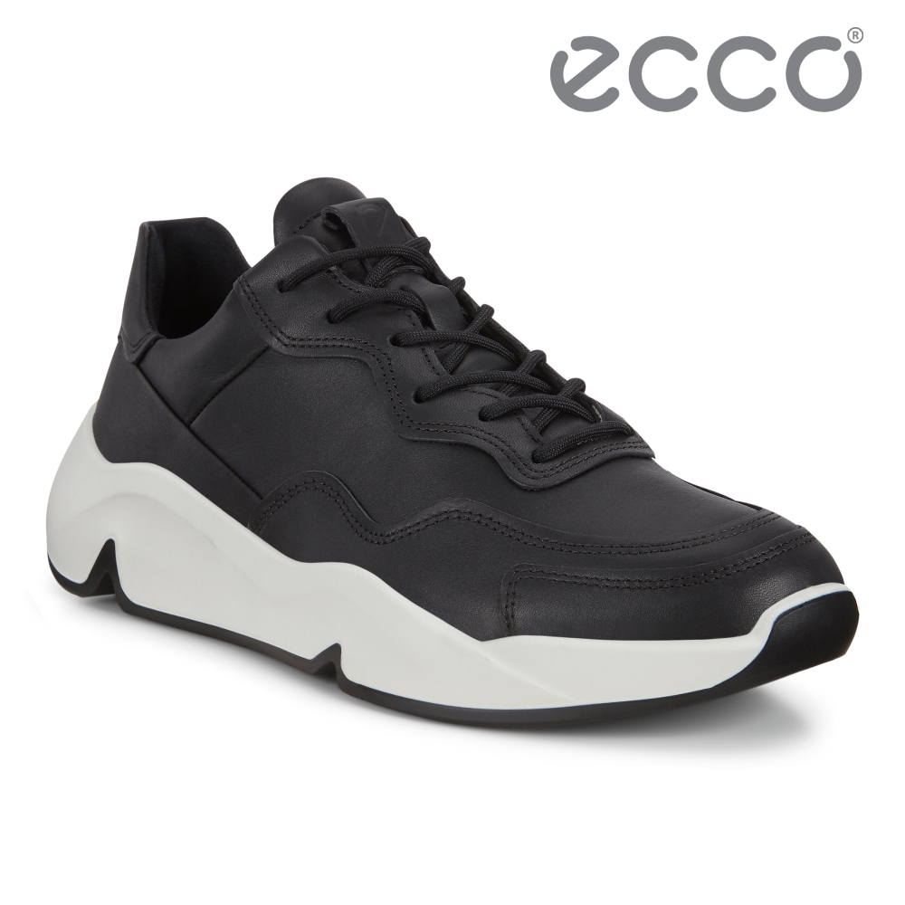 ECCO CHUNKY SNEAKER M 潮趣簡約輕量單色休閒運動鞋男鞋黑色