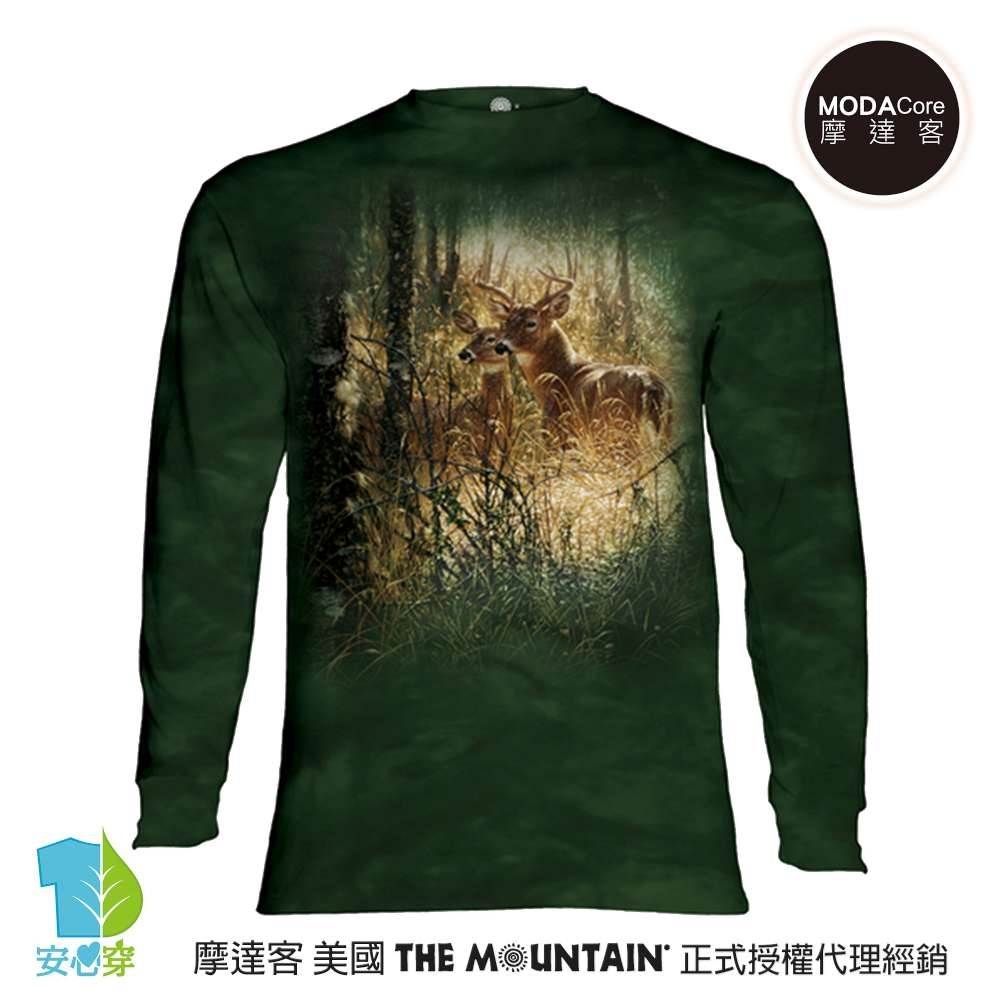 摩達客 美國進口The Mountain 金色鹿時刻 純棉長袖T恤