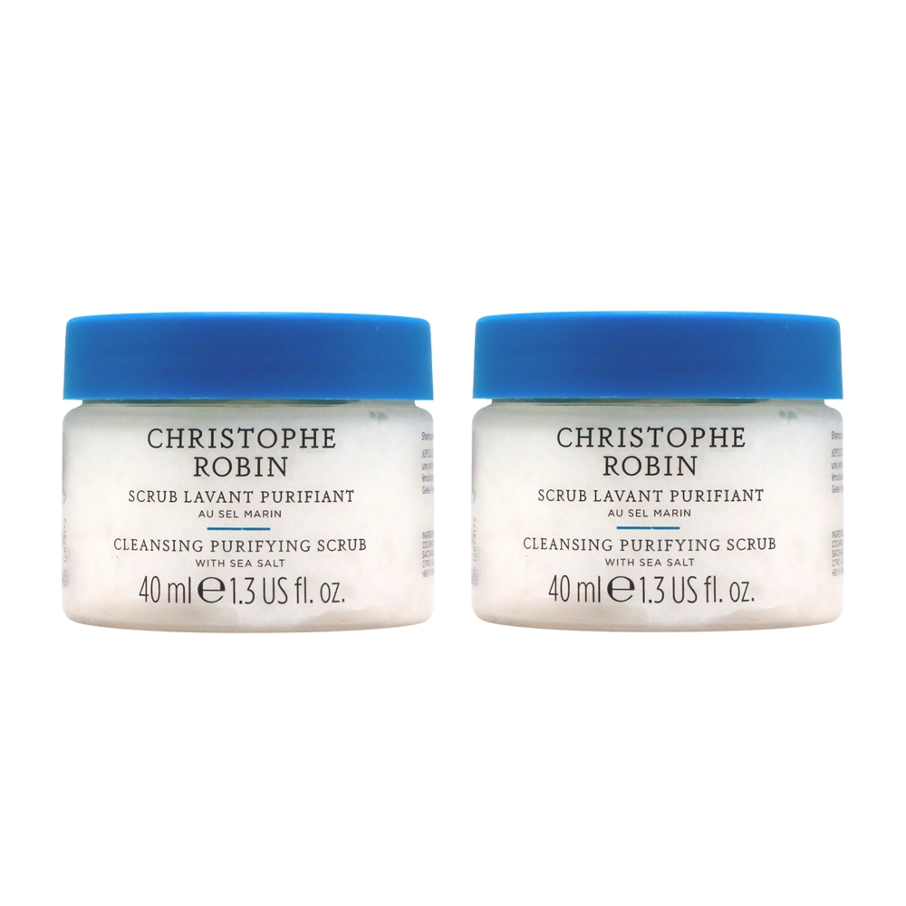 Christophe Robin 海鹽舒緩頭皮潔淨霜 40ml *2入組 (旅行小樣)