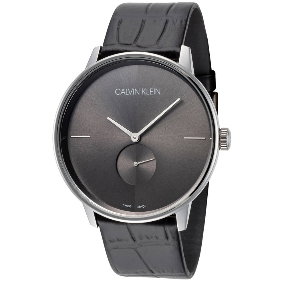 Calvin Klein 獨立小秒針皮革腕錶-40mm (K2Y211C3)