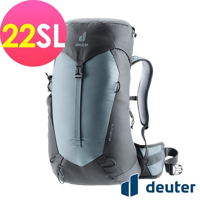 【deuter 德國】AC LITE 22SL網架直立式透氣背包3420724深灰/黑/單攻登山包/健行包/戶外休閒包*