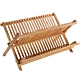 《VERSA》折疊式竹製碗盤瀝水架 | 餐具 碗盤收納架 流理臺架 product thumbnail 1
