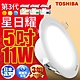 (1入)Toshiba東芝 第三代11W 崁孔12CM 高效能LED崁燈 星日耀 日本設計(白光/自然光/黃光) product thumbnail 2